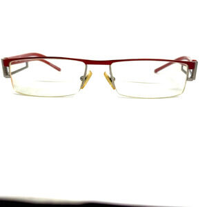 OGA 6540O Eyeglasses Half Rim Frame Morel France 53-17-145 GA011 Red H20296